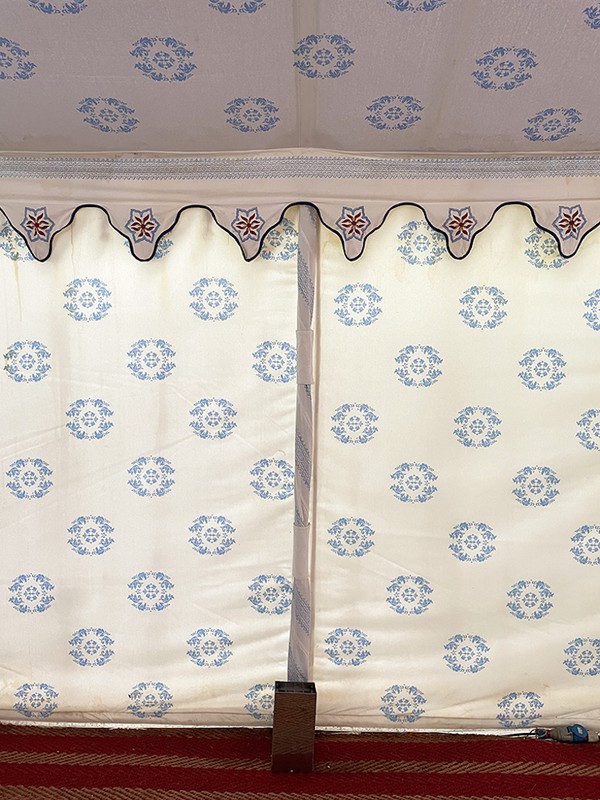 Traditional Indian Pole Tent with Patterned Lining