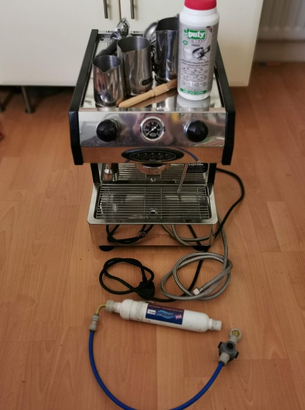Secondhand Used Fracino Bambino Electronic Espresso Coffee Machine and Grinder For Sale