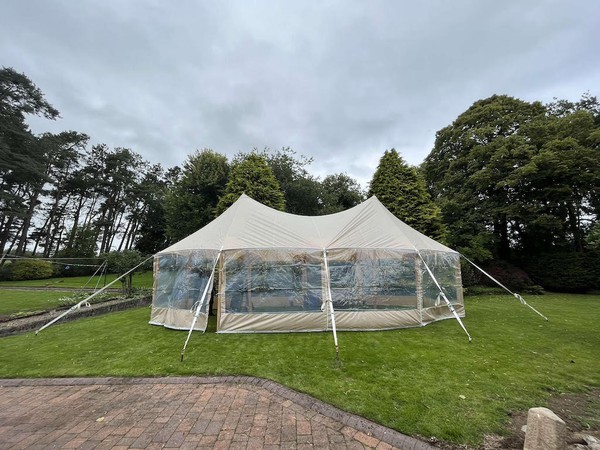 Q Tents Pole Tent with Clear Panoramic Window Walls