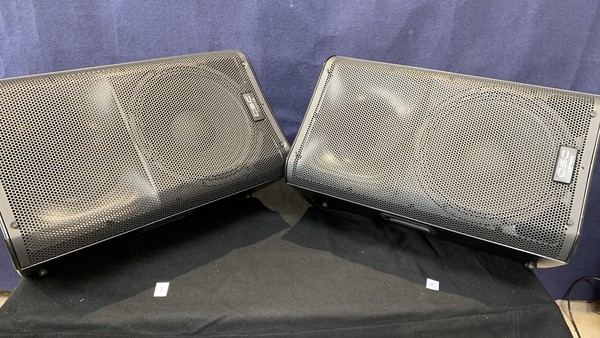 Used Pair of QSC K12 Loud Speakers with Tote Bags For Sale