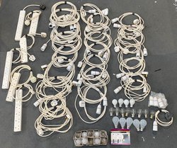Secondhand Used Job Lot of Mains Cabling for Marquee Paper Lanterns For Sale