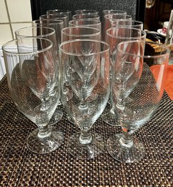 Secondhand Used Wine Cognac Tumbler Highball Half Pint Glasses Assortment For Sale