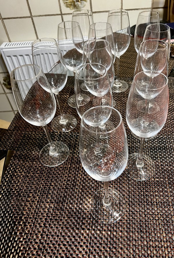 Used Wine Cognac Tumbler Highball Half Pint Glasses Assortment For Sale