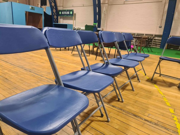 Blue Plastic Event chairs