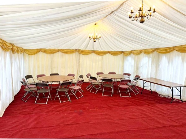 6m x 12m Custom Covers marquee with ivory lining
