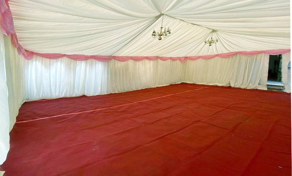 6m x 6m marquee for wedding