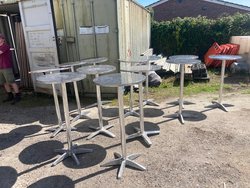 Secondhand Aluminium Poseur Tables For Sale