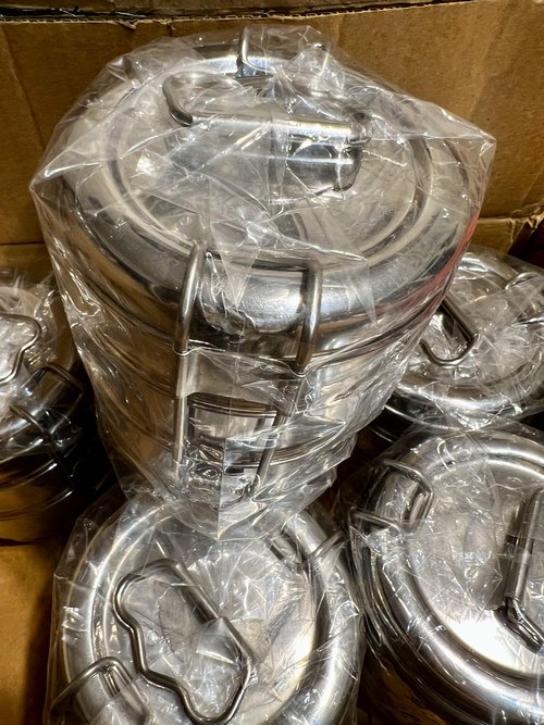 Secondhand Utopia 3 Tier Tiffin Tin 115mm Stainless Steel Secondhand Utopia 3 Tier Tiffin Tin 115mm Stainless Steel