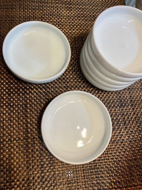 Secondhand White Ceramic Dish Plates
