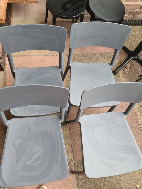 For sale - grey cafe chairs