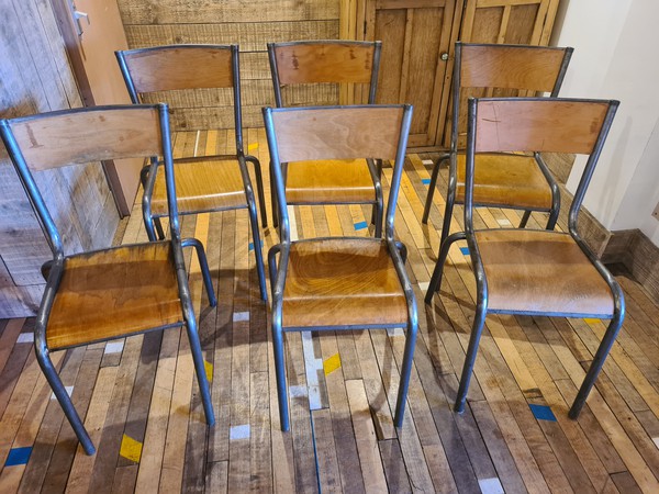 Secondhand Used Cafe Restaurant Retro School Chairs For Sale