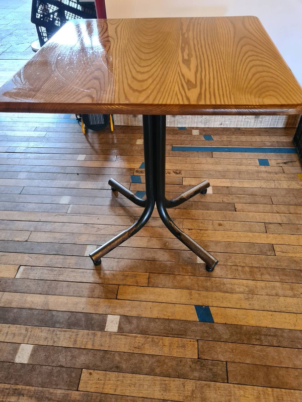 Wooden cafe table