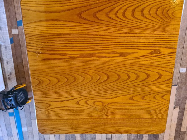 Wooden restaurant table