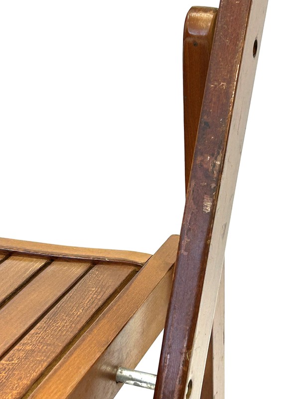 Secondhand Brown Wooden Folding Chair For Sale