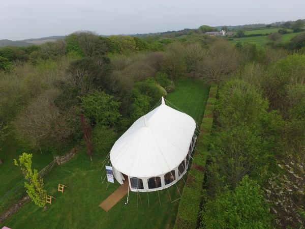 Secondhand 30ft x 50ft Oval Traditional Canvas Marquee