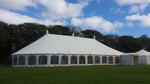 40ft x 80ft Oval Traditional Marquee For Sale