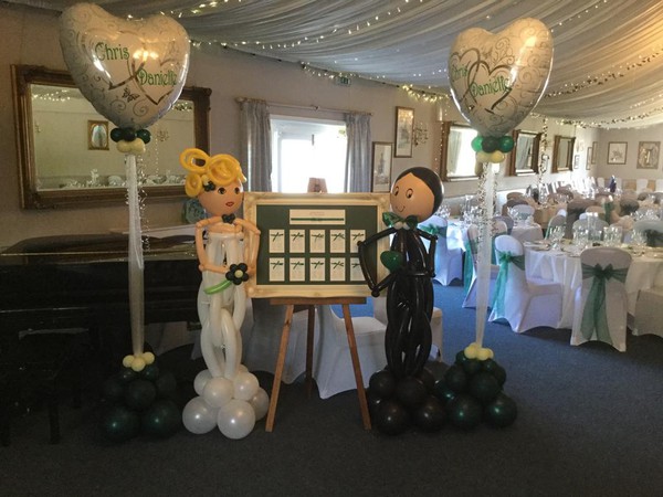 Mr and mrs. balloon decorations