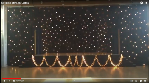 Stage with star cloth (starcloth for sale) Stage with star cloth (starcloth for sale)