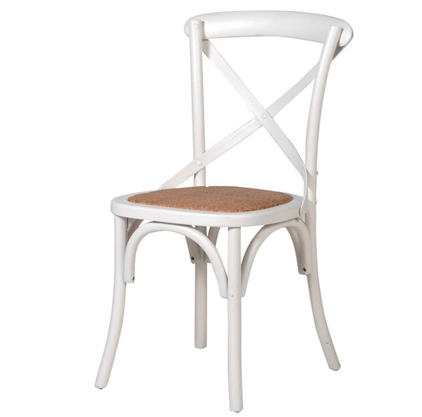 White Cross Back Chairs
