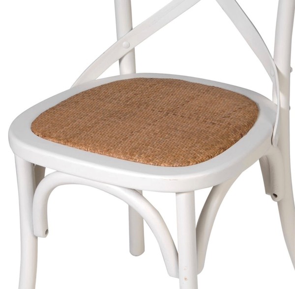 White Cross Back Chairs for sale