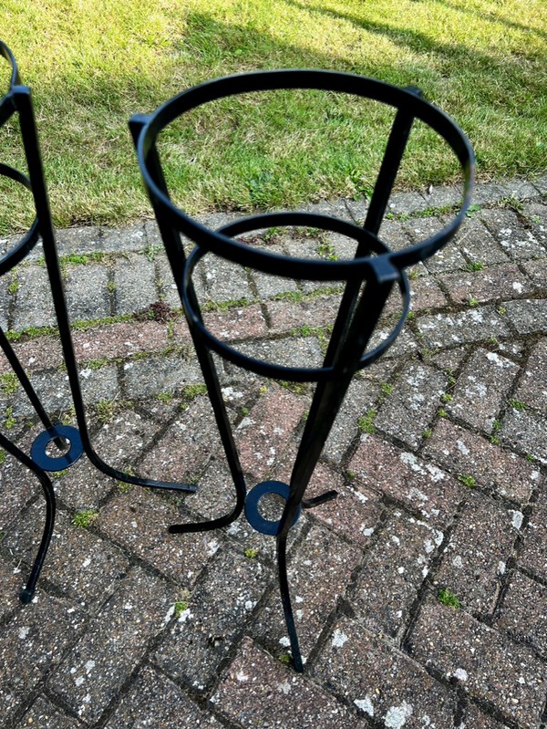 Secondhand Used Vintage Iron Champagne Bucket Stand [Set of 4] [Very Good Condition]