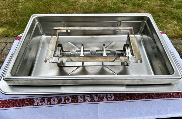Spring Chafing dish GN 1/1 with roll-top lid [Very Good Used Condition]