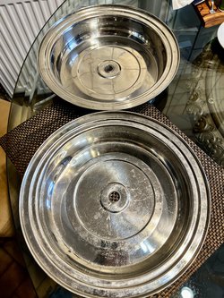 Secondhand Used Contacto 18 10 Stainless Steel Plate Covers For Sale