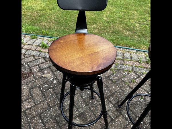 Secondhand Used Vintage Industrial Style Stools [Set of 4] [Excellent Condition]