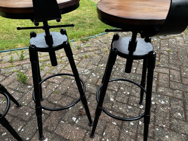 Secondhand Vintage Industrial Style Stools [Set of 4] [Excellent Condition]