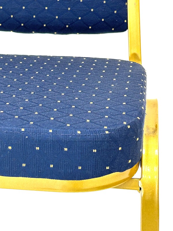 Blue & Gold Banquet Chairs For Sale