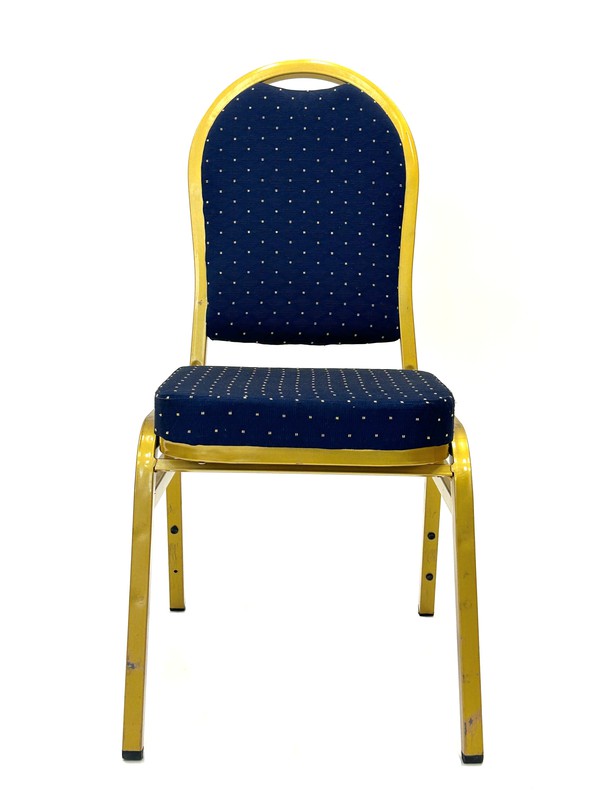 Secondhand Used Blue & Gold Banquet Chairs