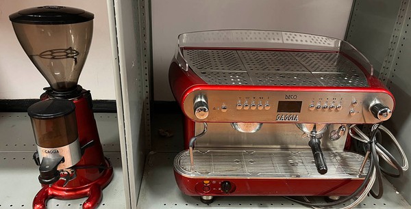 Secondhand Used Gaggia Deco 2 Group Automatic Espresso Machine and Matching Grinder