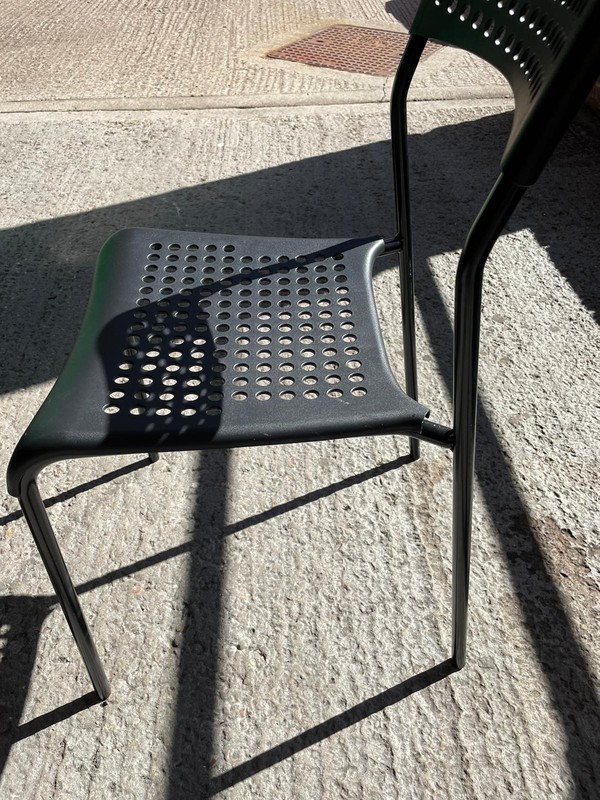 Black stacking chairs for sale