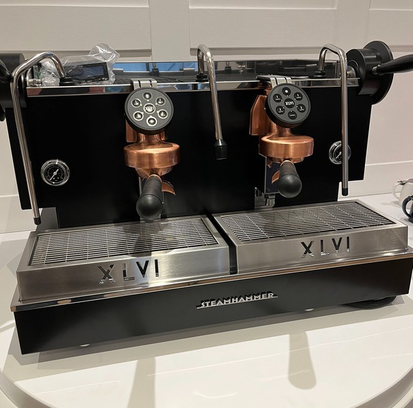 Professional Coffee machine in Black and Copper