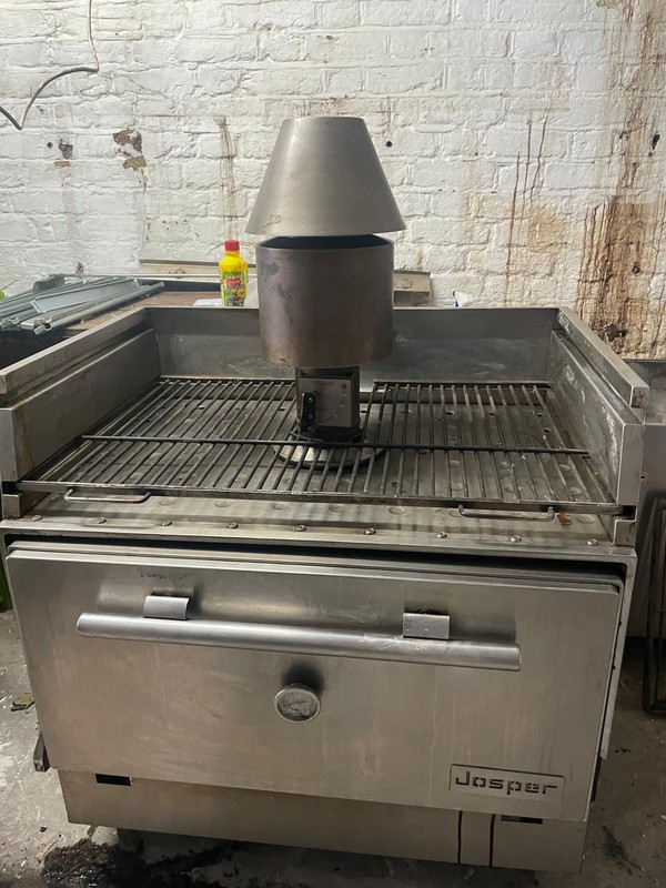 Stainless steel commercial charcoal grill