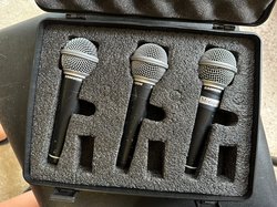 Secondhand Used Samson R21SP set of 3 R-21S Vocal Microphones With on/off Switch (x 2 sets) For Sale