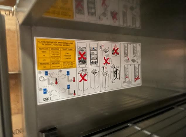Used Double Glass Door Stainless Fridge Electrolux