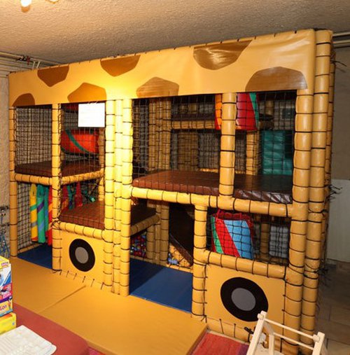 Magical Playframes Safari Playbus 2-storey Soft Play System