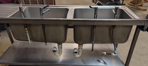 Secondhand Corsair Hotlock Double Stainless Steel Sink For Sale