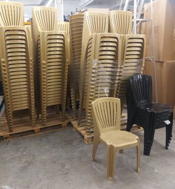 Gold plastic chairs for sale
