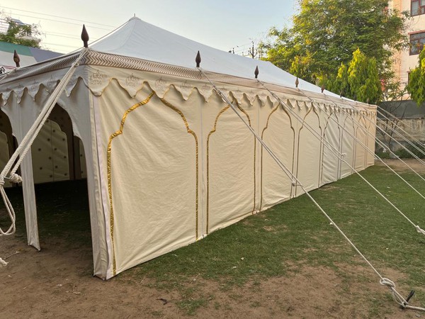 Indian marquee with finials