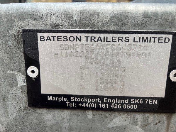 Bateson 16ft x 6.8ft Tilt Bed Trailer PT56 Tri-Axle - Rochdale, Greater Manchester 10