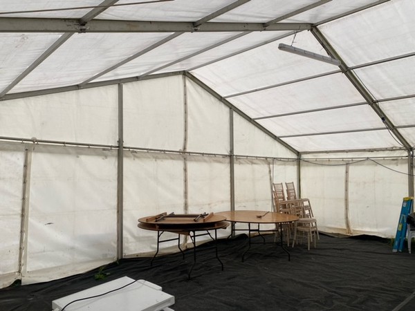 9m Roder Party tent extension bay