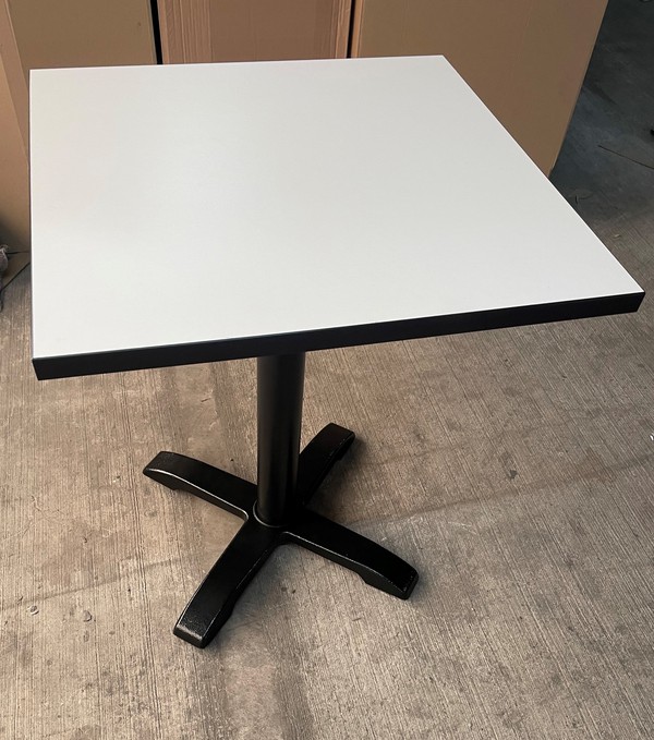 Secondhand Used 20x White Laminate Tables with Black Edge For Sale