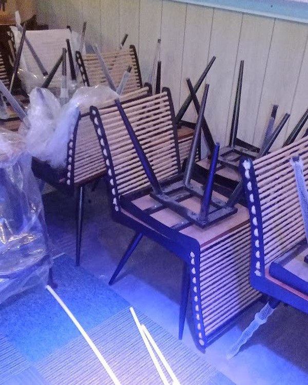 Unique Rope Wood and Metal Chairs For Sale