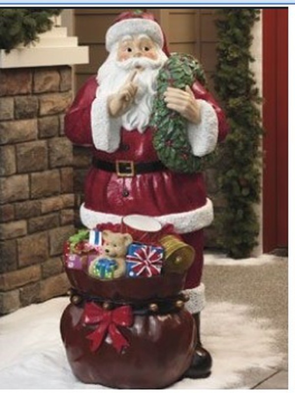 Fibreglass Santa with sack of gifts 1.5m