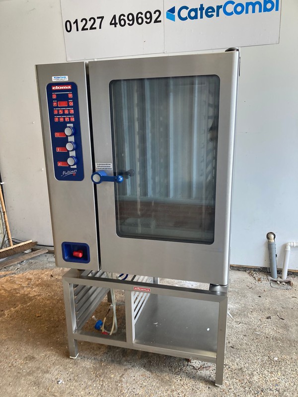 Secondhand Used Eloma Multimax B 10 Grid Combi Oven with Stand