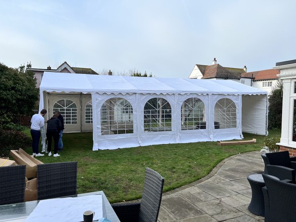 6m x 12m PVC Commercial White Marquee With Flooring