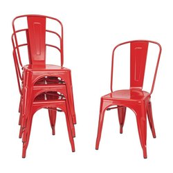 New Nisbets Red Tolix Chairs Stackable Bistro For Sale