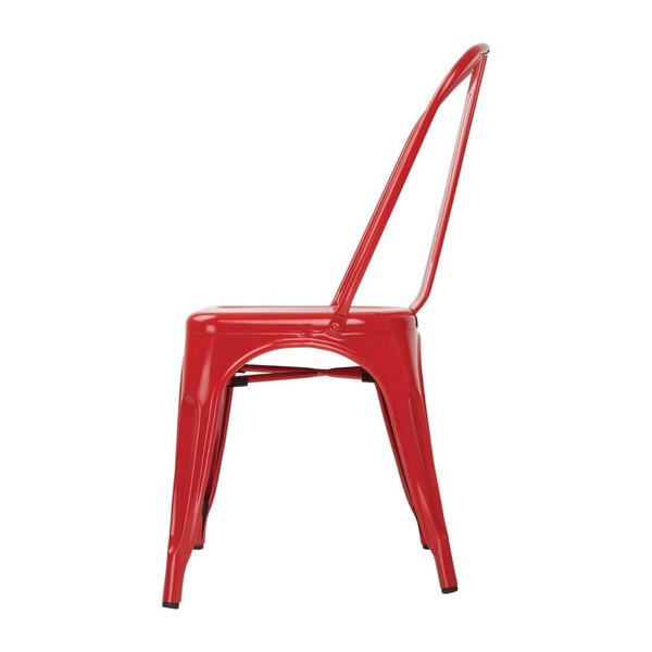 New Nisbets Red Tolix Chairs Stackable Bistro